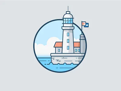 El Morro, Cuba clouds daily challenge icon lake ocean sea ship vector water