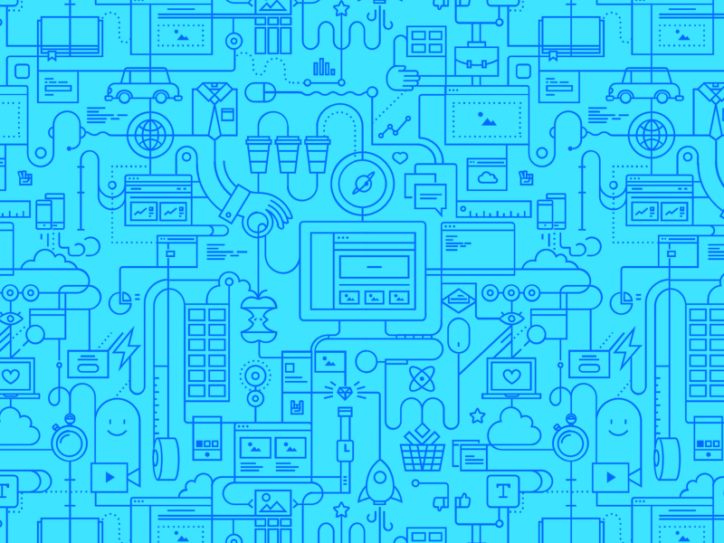 Weebly Factory blue pattern wip