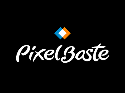 PixelBaste Logo Lock-Up custom type flat colour icon identity design lettering logo design minimalism type design vetor web development