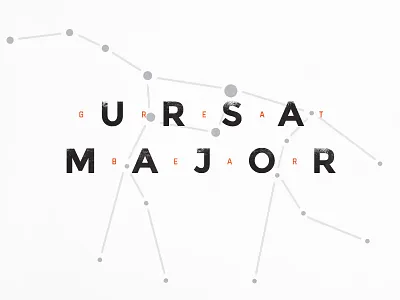 Ursa Major—the Great Bear bear constellation lettering major space stars type typography ursa
