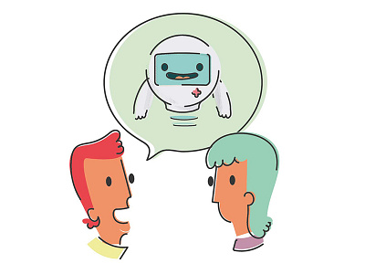 Conversation animation character character design illustration styleframe test