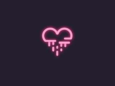Raining heart broken heart icon raining weather whining