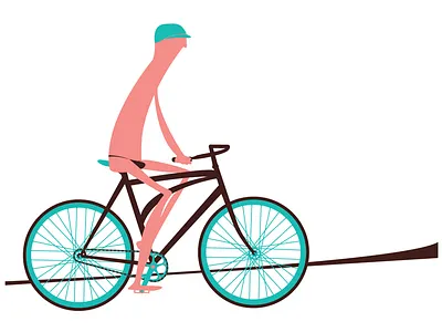 Ridin' Dirty artcrank austin bike cycling illustration thong man