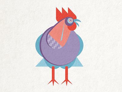 Rooster animal chicken geometric illustration rooster vector