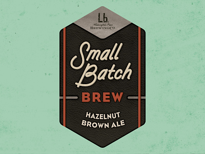 Small Batch Hazelnut Brown Ale Logo beer identity logo