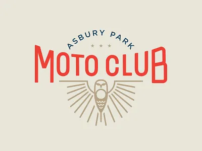 Ap Moto Club icon illustration logo motorcycle seagull