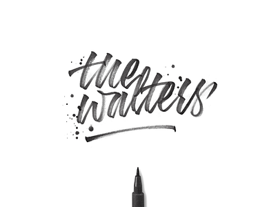 The Walters custom type hand lettering handmade lettering logotype script sketch type typography