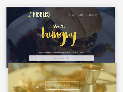 For the Hungry interactive menu photography ui web