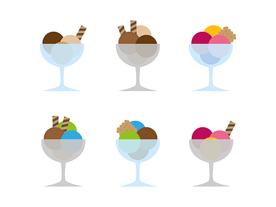 ice creame biscuit chocolate color gelato ice icecream illustrator lemon strawberry summer sweet vector