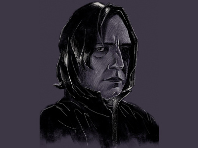 Alan Rickman - Snape actor adonit jot touch alan rickman death die hard harry potter ipad procreate robin hood snape