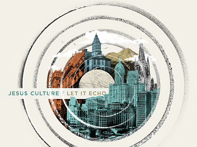 Let It Echo album cover circles collage concentric echo globe record worship