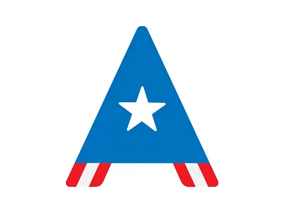 Super A alphabet captain america flat illustrator letters superhero typography