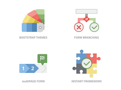 iconize flat: Logiform - Form Features 2 bootstrap branching flat form framework icons integration multipage pages steps style theme