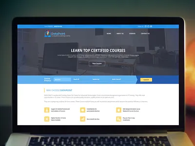 Datapoint Computer & Learning Centre blue clean computer courses data learning website