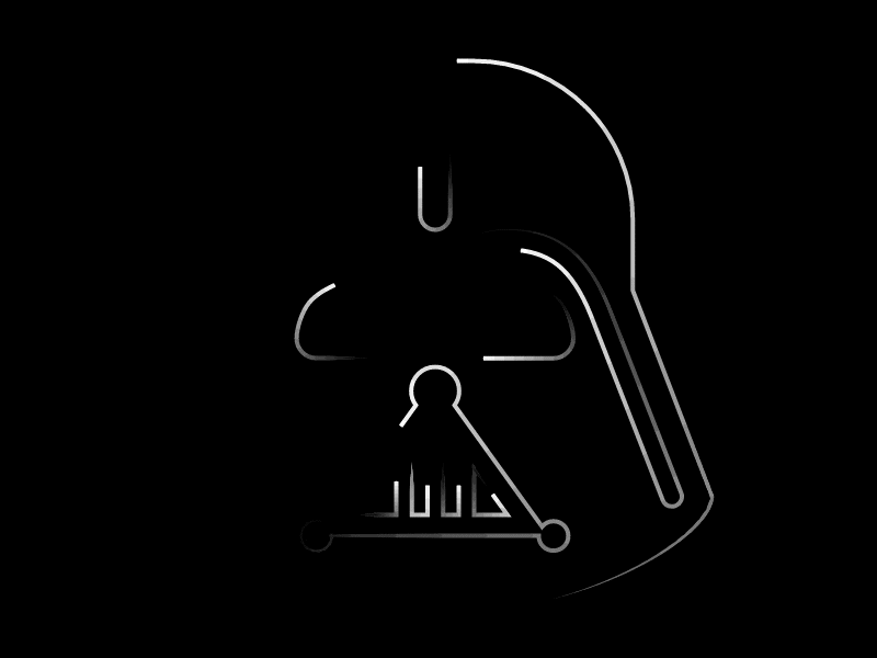 Darth Vector [SVG] animation dark side darth vader death star gsap star wars stroke svg taper the force