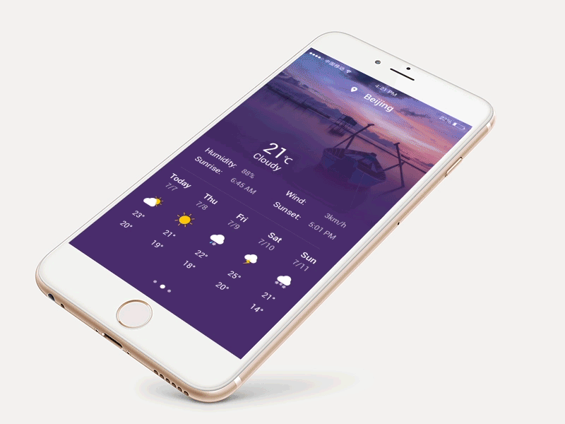 Weather 1 animation design ue concept ui weather