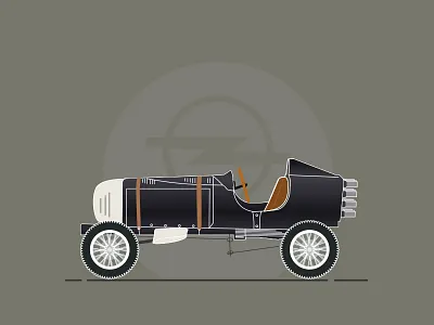 Rak 1 black car opel retro rocket