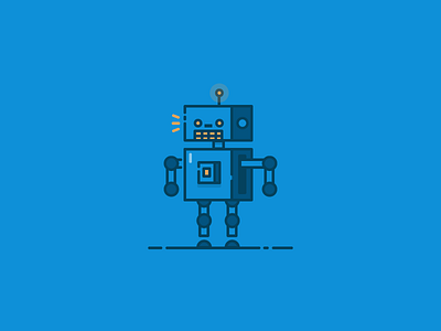 Robot Illustration debut design doodle icon icon design illustration illustrator perspective robot simple ui ux