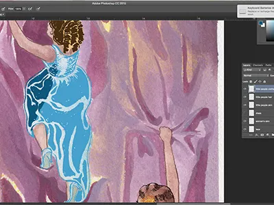 Dress Climbing - WIP dresses illustration photoshop