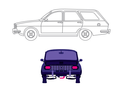 dacia break cars illustration