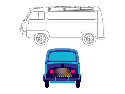 dacia estafette cars illustration