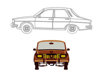 dacia 1310 cars illustration