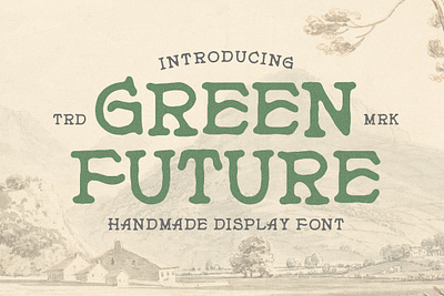 Green Future Handmade Display freebies traditional font