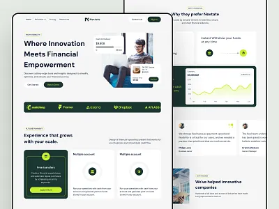 Fintech Landing Page UI Design appdesign creativilo fintech landingpagedesign ui uiuxdesign ux webappdesign websitedwesign