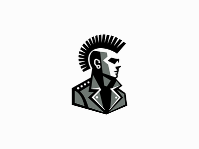 Punk Guy Logo alternative branding design edgy fashion guy identity illustration leather jacket logo man mark mohawk music punk rebellious rock streetwear symbol vector