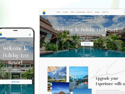 Eco Resort: Resort booking platform case study design eco resort landing page mobile app mobile design pixmatech pixmatech limited resort responsive responsive web design ui ui design uiux uiux case study ux design web design website