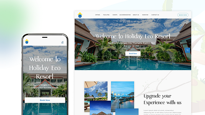 Eco Resort: Resort booking platform case study design eco resort landing page mobile app mobile design pixmatech pixmatech limited resort responsive responsive web design ui ui design uiux uiux case study ux design web design website