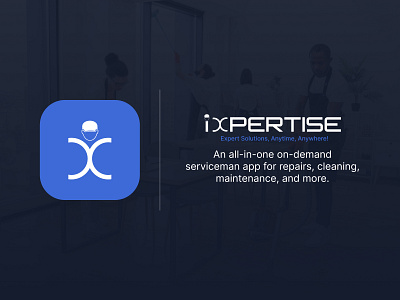 Introducing iXpertise - Your Go-To On-Demand Service App! app icon design app solution ixpertse on demand service app serviceman app ui design