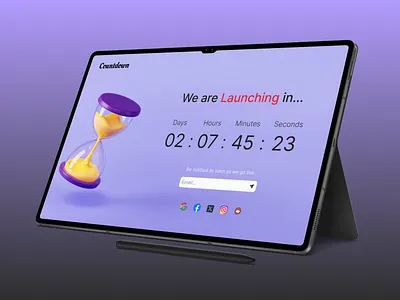 UI Challenge Day 12 - Countdown Timer autolayout comingsoon countdowntimer ui uichallenge uidesign uxui webdesign