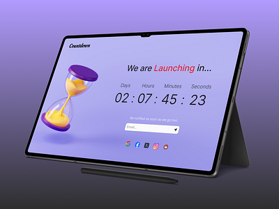 UI Challenge Day 12 - Countdown Timer autolayout comingsoon countdowntimer ui uichallenge uidesign uxui webdesign