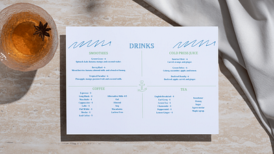 Thrive Coastal Bistro australia bondi coastal menu minimalist print design restaurant sustainable branding sydney