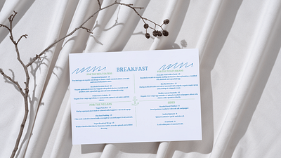 Thrive Coastal Bistro bondi coastal menu print design restaurant sustainable branding