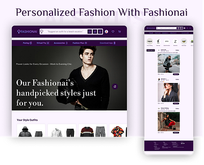 Personalized Fashion With Fashionai ai fashion ai personal fashion ai personal stylist ai stylist artificial inteligence case study personal stylist ui ui design ui ux user experience design user interaction user interface ux ux design web design website design