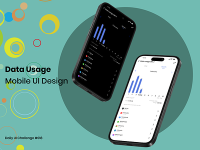 Analytics Chart | Data Usage Analytics (Mobile) | UI Design dailyui datausage datausageanalytics designchallenge dribbble mobileui ui ui design web design