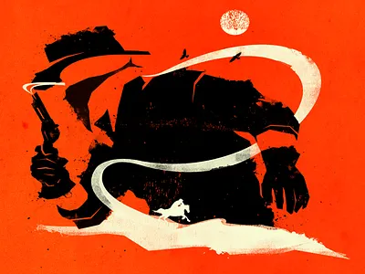 Outlaw bandit cowboy design gun photoshop smoke wild west