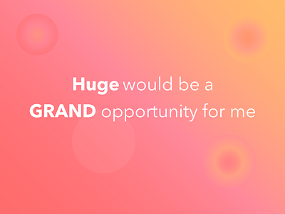 Huge UX School Video Application huge submission ux video
