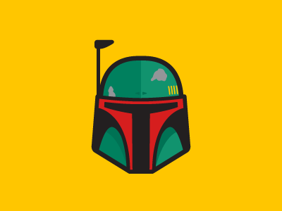 Boba Fett boba fett bounty hunter green icon illustration red star wars yellow