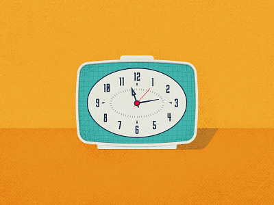 Retro Clock clock flat illustration retro texture