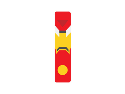 Super I flat illustrator iron man ironman superhero typography