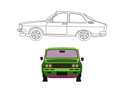 dacia sport 1310 cars illustration