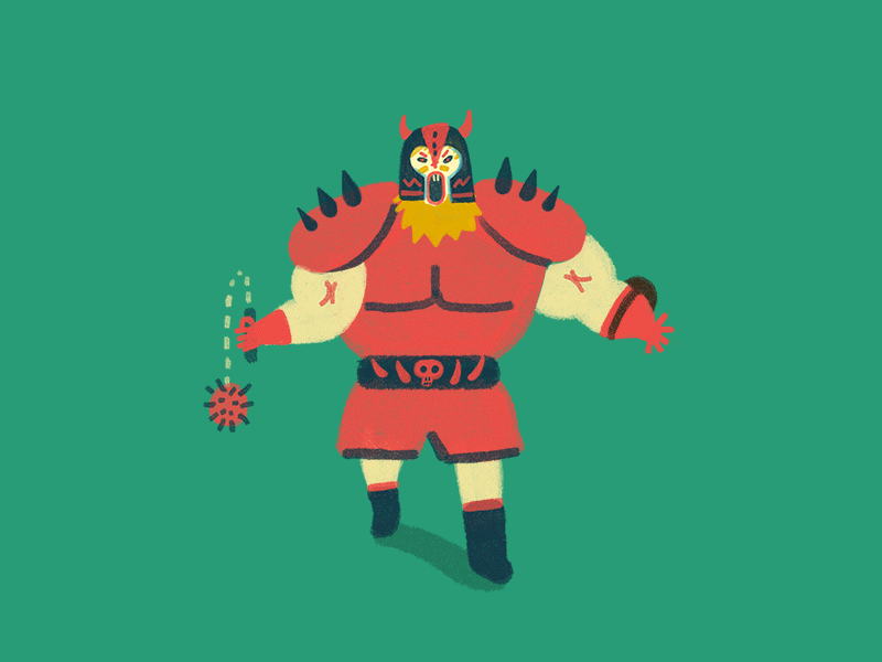 Barbarian Attack animated animated gif animation character design gif illustration