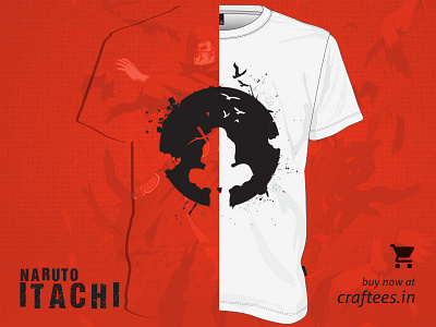 Itachi - Naruto Anime t-shirt print anime craftees illustration itachi naruto tshirt