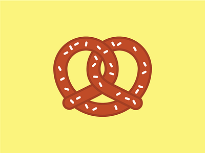 Boring Pretzel cheese food icon illustration pretzel salt