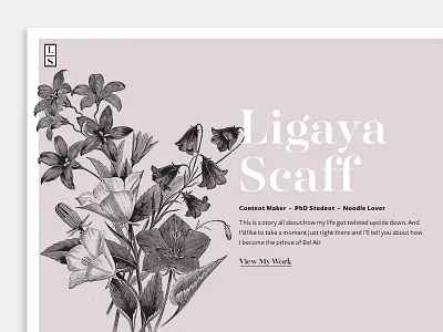 Ligaya Scaff Home Hero hero homepage illustration masthead minimal pastels vintage web