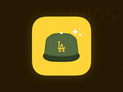 Daily UI #005 - App icon 5 app baseball dailyui hat icon ios los angeles shop snapback