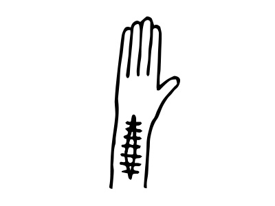 Hand draw drawing hand icon illustration line